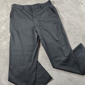 Nike Golf Fit Dry Pants Mens 32x32 Black Flat Front Performance Trousers Swoosh